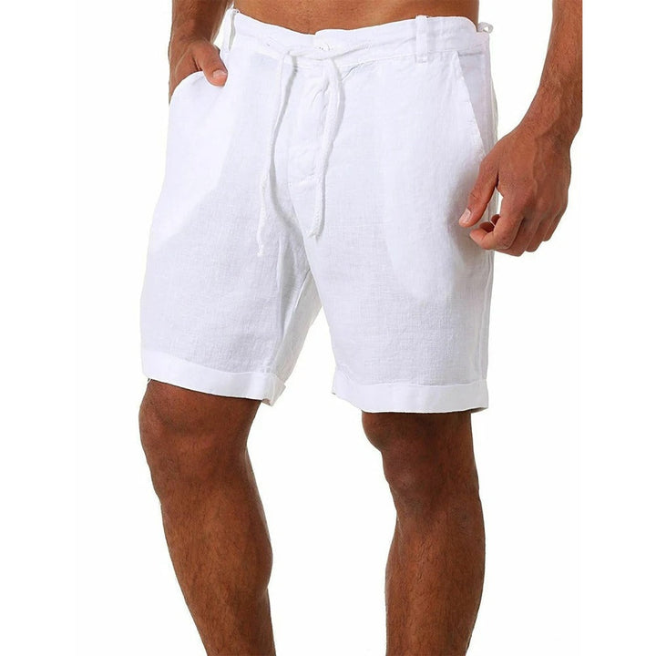 Linen Shorts for Men Lightweight Summer Beach Chino Shorts