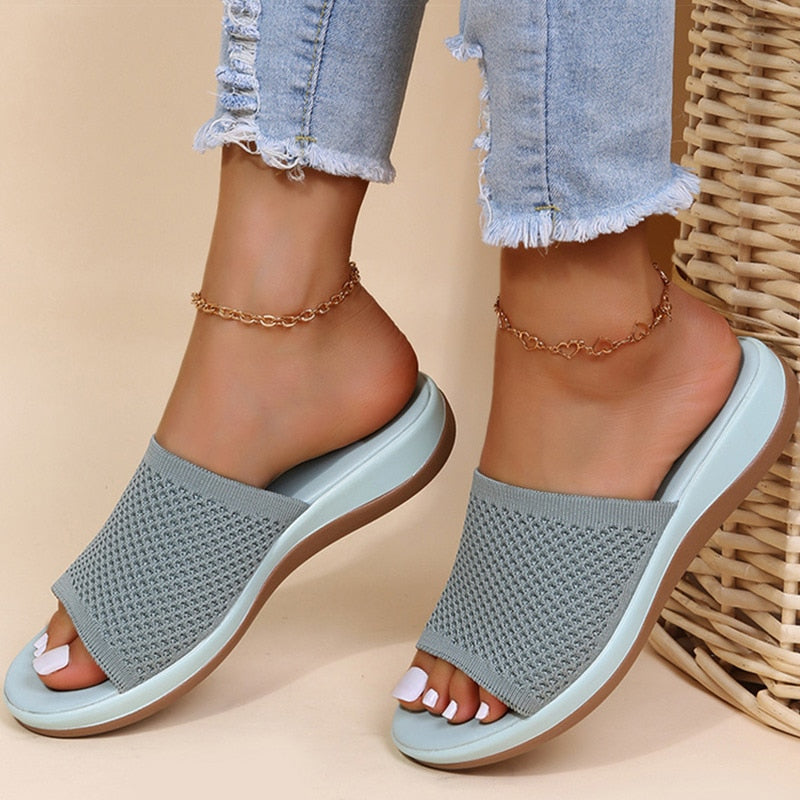 Knit Summer Slides Women's Sandals