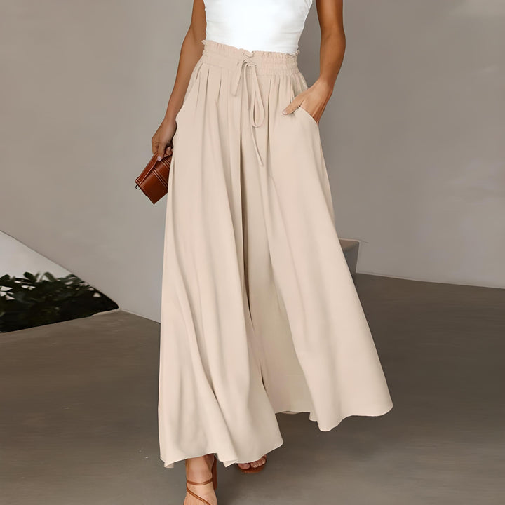 Women's Trousers Summer Fashion Breathable Cotton Linen Wide Leg Palazzo Pants